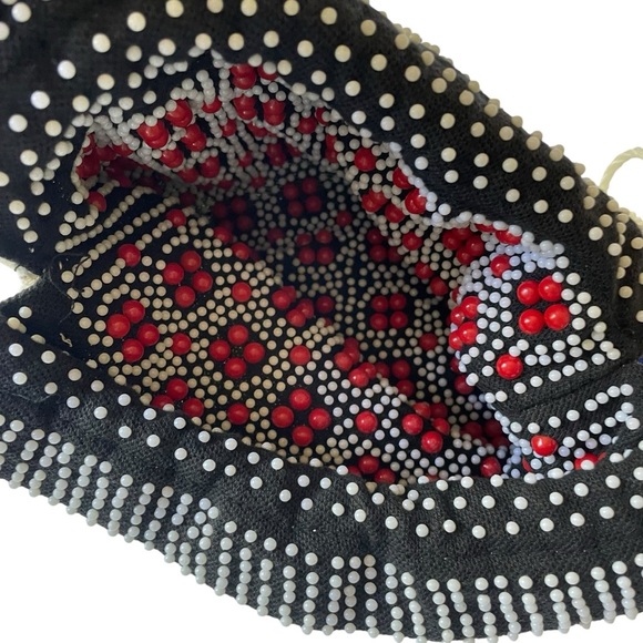 Vintage 1970s Candy Dot or Candy Bead drawstring bag - Picture 3 of 8